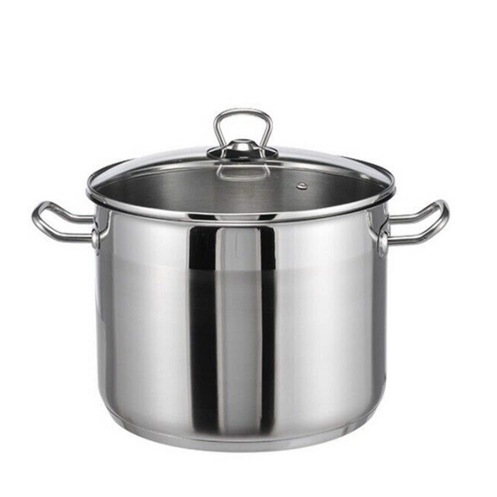 HI Universal Kochtopf 10/15/20 L Glas Deckel Induktion Topf Gro&szlig; Griff Edelstahl Variante: 10 Liter 