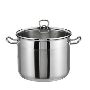 HI Universal Kochtopf 10/15/20 L Glas Deckel Induktion Topf Groß Griff Edelstahl Variante: 10 Liter 