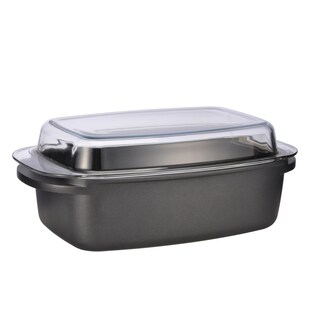 HI Alu Guss Bräter Schmor Topf Pfanne Kasserolle Deckel = Auflaufform Antihaft 