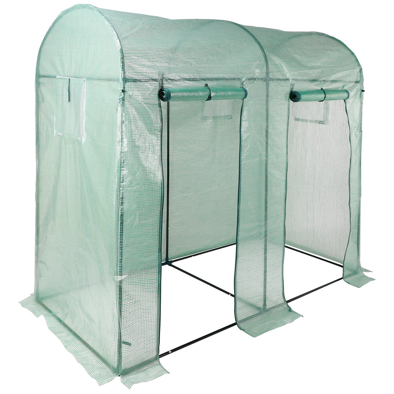 HI Folien Gew&auml;chshaus Treibhaus Garten Zelt Tomaten Haus Fr&uuml;hbeet Rahmen T&uuml;ren 