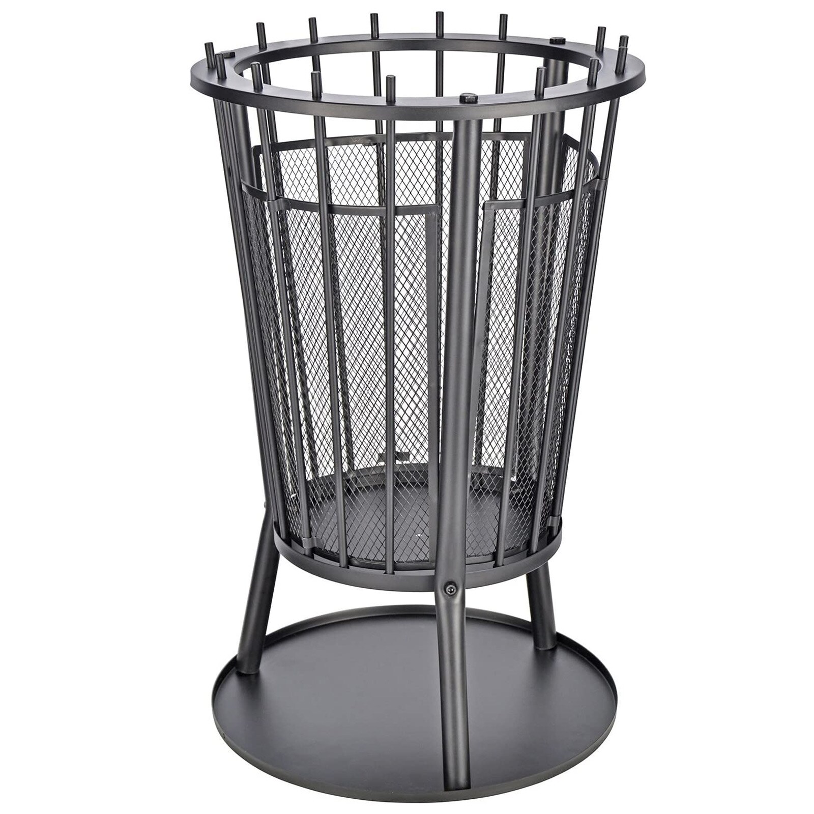 HI Feuerkorb Metall Funkenschutz Grill Feuer Schale Stelle Terrassen Ofen 