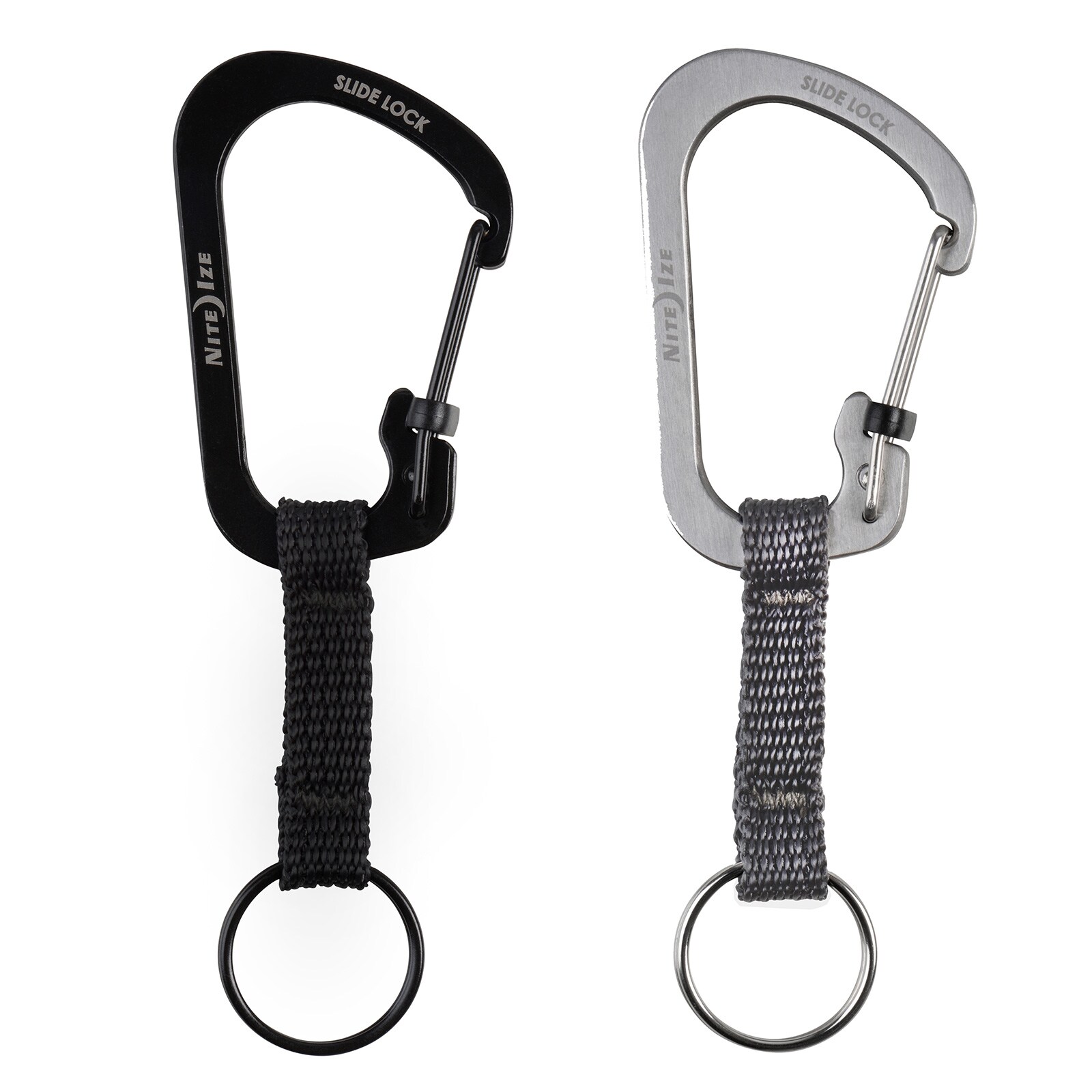 NITE IZE SlideLock Key Ring Mini Karabiner Schl&uuml;ssel Ring Anh&auml;nger Schnapp Haken Farbe: schwarz 