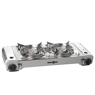 BRUNNER Gaskocher Devil Double Campingkocher 2-flammig Kochfeld 30mBar 2 x 2,2KW 