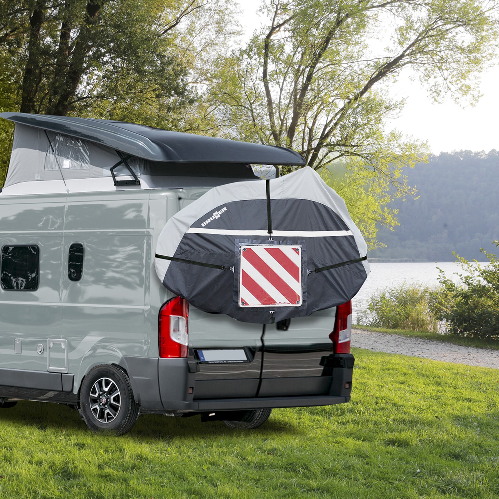 BRUNNER Caravan Fahrrad Schutz H&uuml;lle Wohnmobil E-Bike Cover Special 2 Tasche 