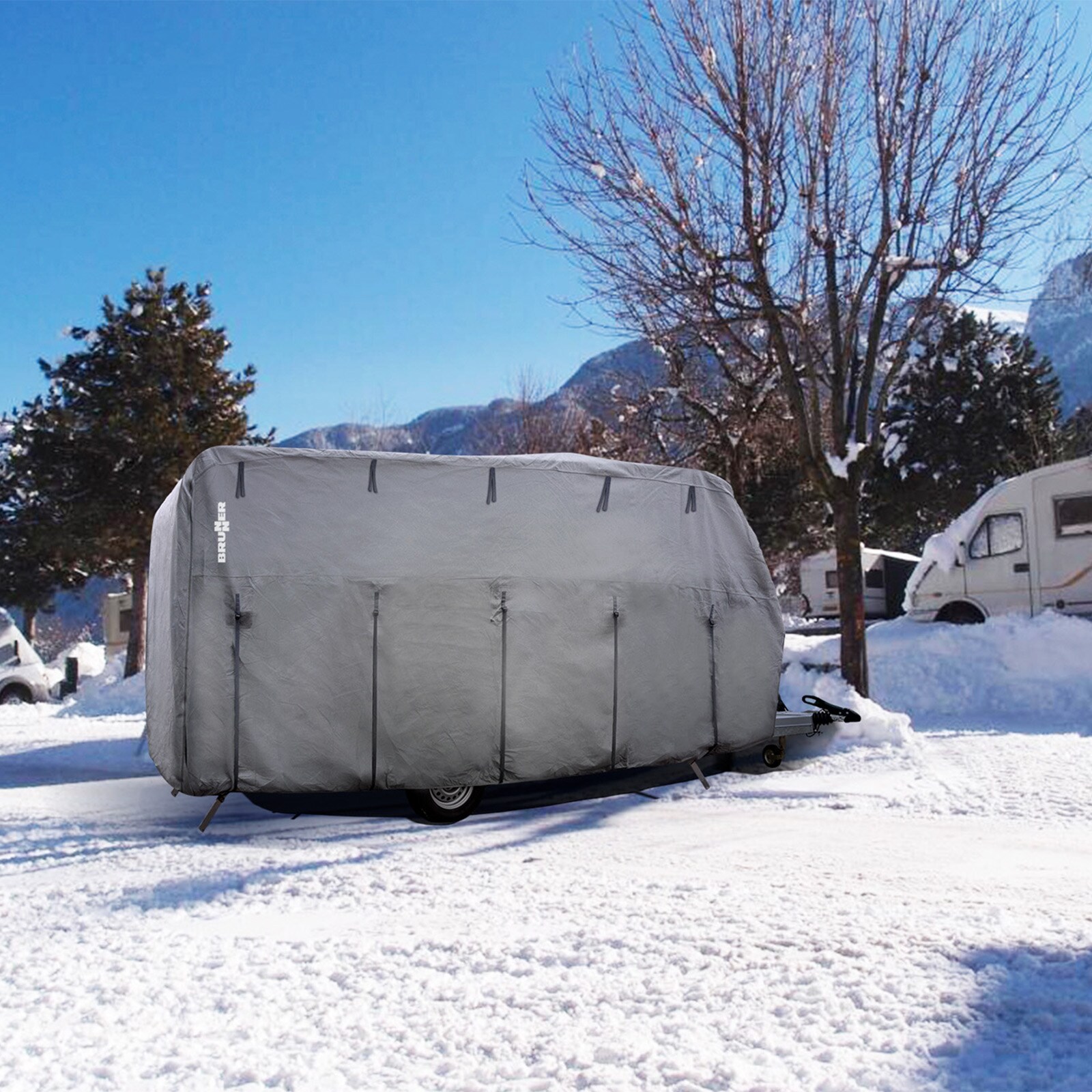 Wohnwagen Schutzhülle Caravan Cover 6M 700-750 cm Abdeckplane Abdeckung