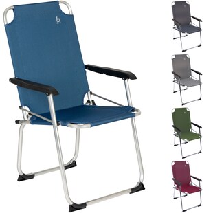 BO-CAMP Alu Klappstuhl Angelstuhl Anglerstuhl Camping Stuhl Klappsessel Faltbar Farbe: beige 