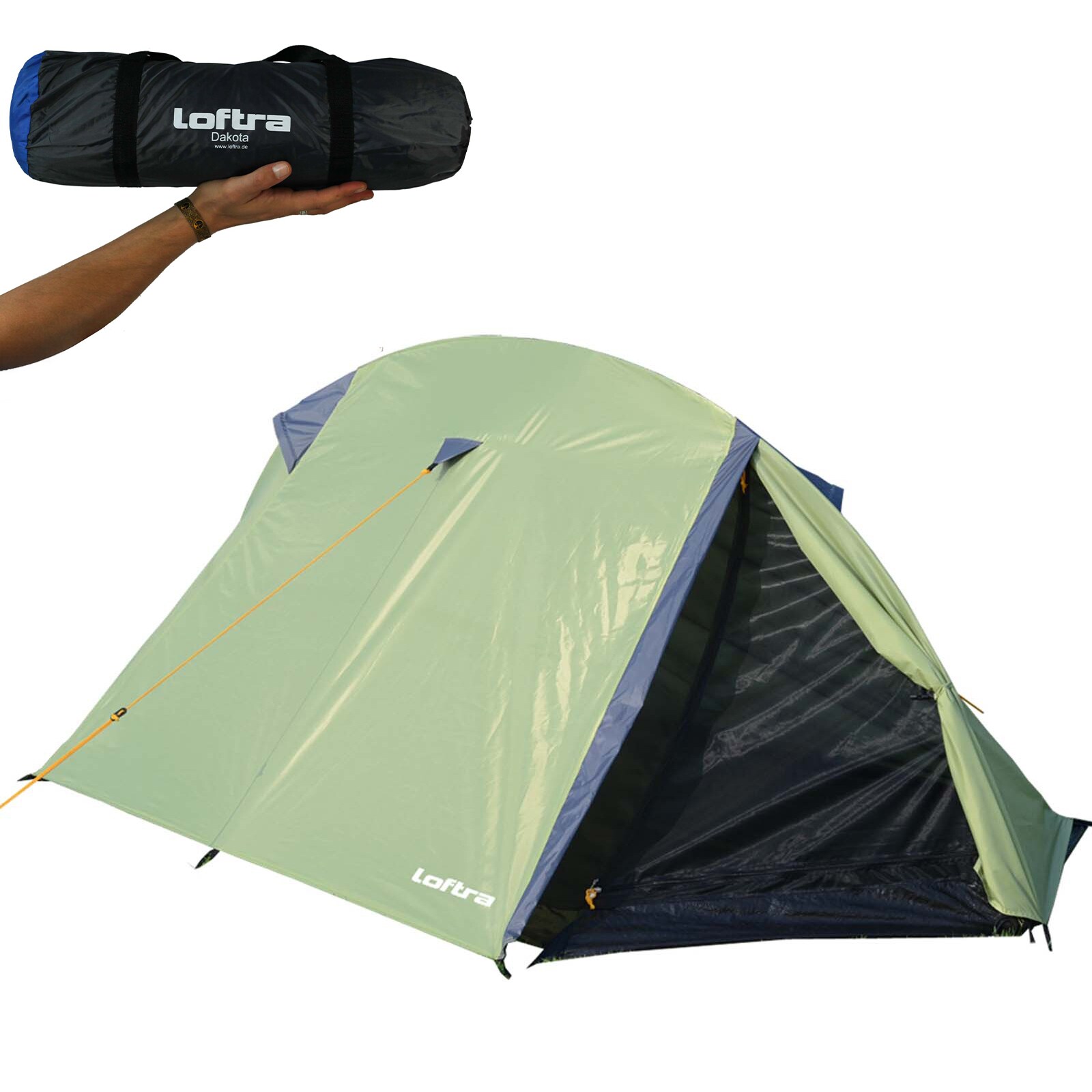 EXPLORER Einmannzelt Dakota 1 Personen Trekking Zelt Fahrrad Camping Biwak 1,9kg 