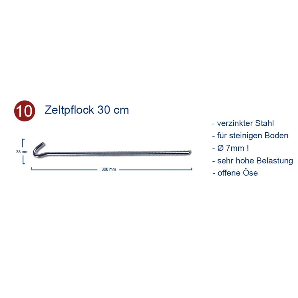40x H/D BODENPFÄHLE BEWEHRUNG ZELTPFLÖCKE 10mm X 30cm Hüpfburg