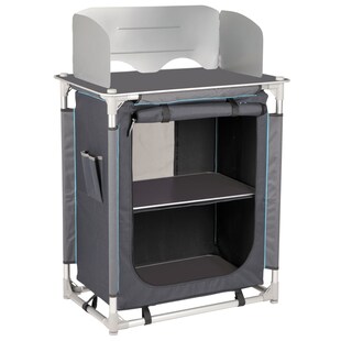 BO-CAMP Camping Reise Küche Moraine Küchen Box Falt Schrank Tisch Windschutz Alu 