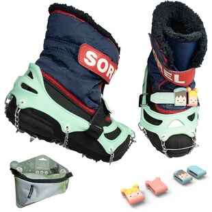 VERIGA Family Track Kids Schuhkrallen Eis Krallen Schuh Spikes Schnee Steigeisen Größe: XS (26-29) 