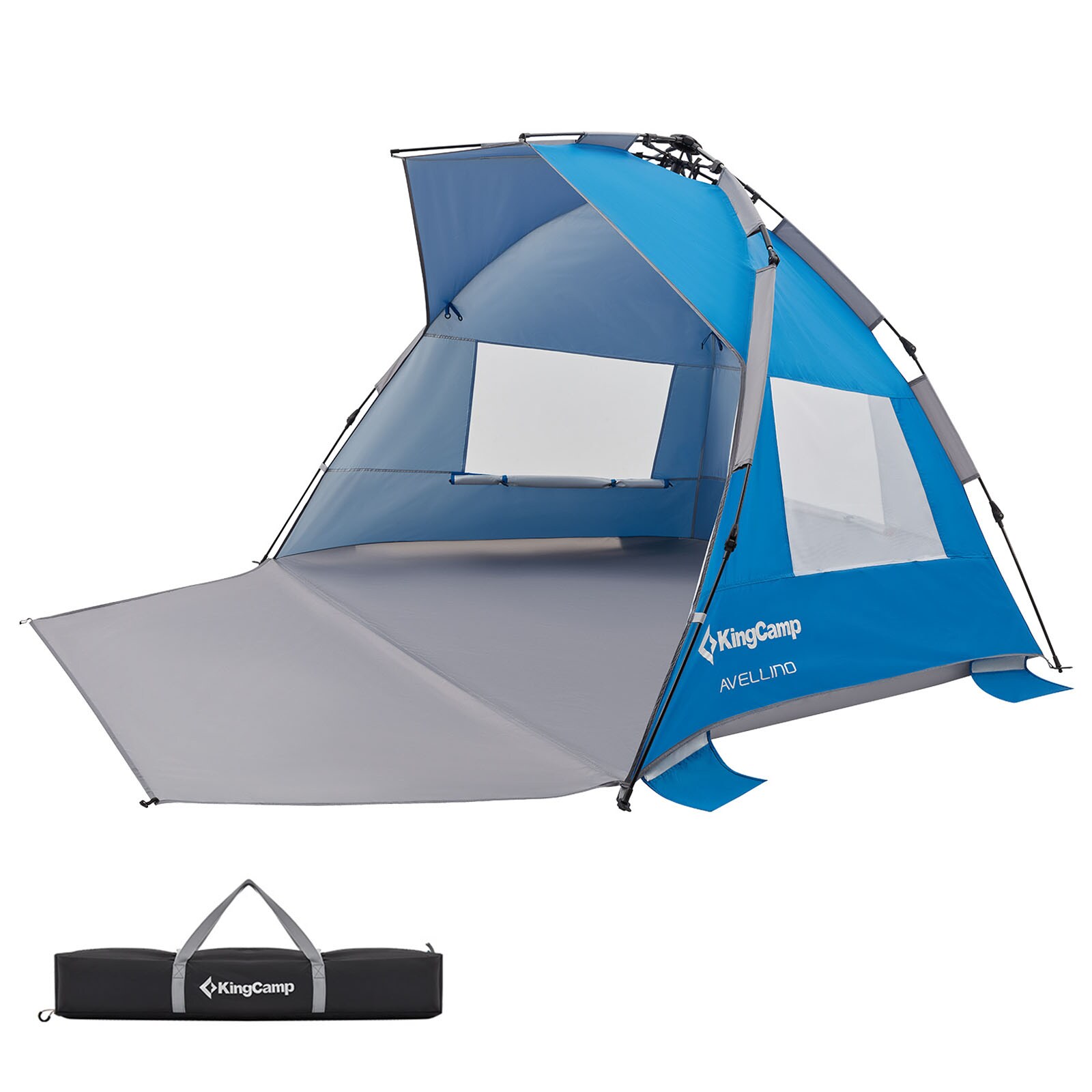 KINGCAMP Strand Muschel Avellino Sekunden Zelt XL Quick Pop Up Automatik UPF50+ 