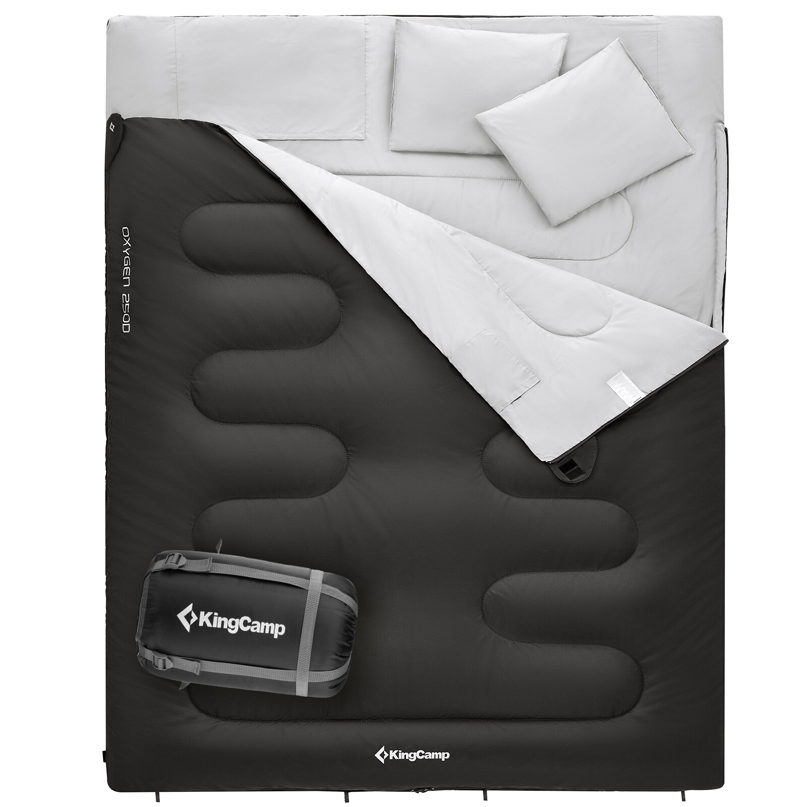 KINGCAMP Deckenschlafsack Oxygen 250 D 2 Personen Doppel Schlafsack XL Lang  -3C Farbe: black bei Marktkauf online bestellen
