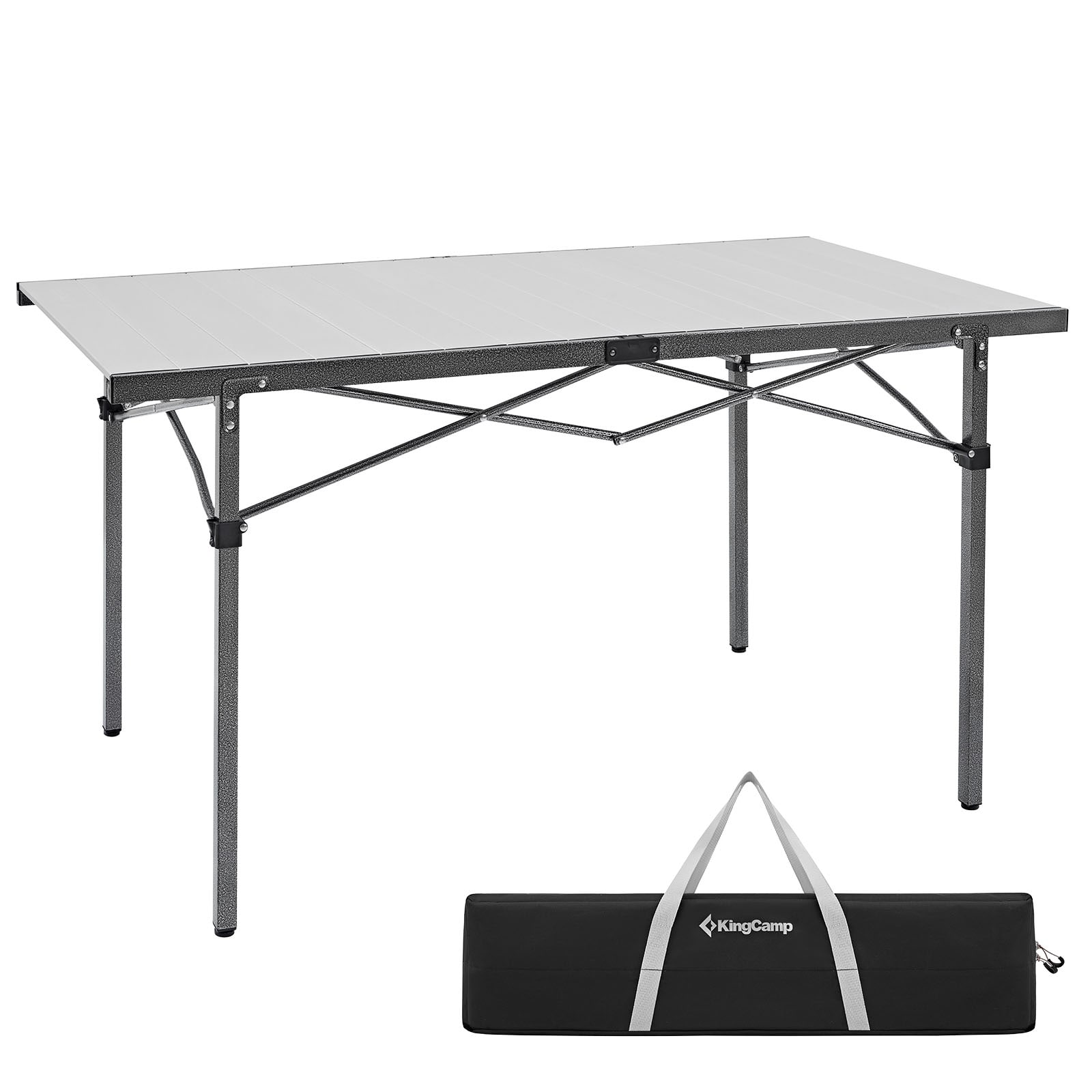 KINGCAMP Campingtisch Camping Rolltisch Klapptisch Garten Falttisch Alu 136x70cm 