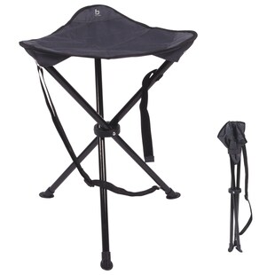 BO-CAMP Dreibein Hocker XL - Hoch Falthocker Camping 3-Bein Angeln Stahl 100 kg 