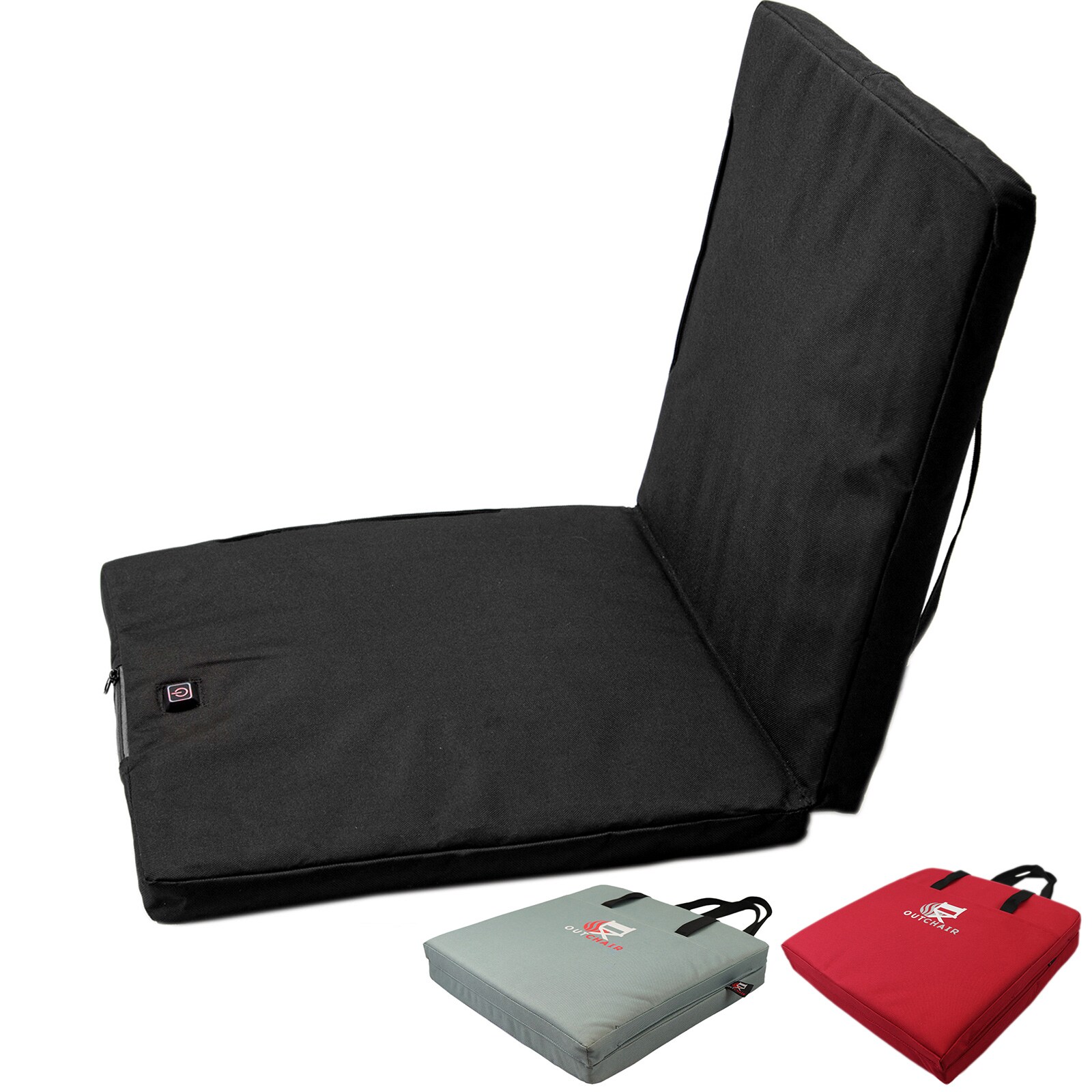 OUTCHAIR Sitz Heizkissen Bottom Heater Thermo Kissen Stadion Boot Beheizbar Akku Farbe: red 