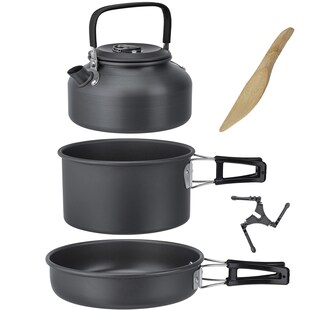 BRUNNER Camping Kochset Packpot Ultralite 18 Geschirr Topf Pfanne Kessel Alu 