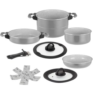 BRUNNER Koch Geschirr Set Fusion 7+1 Magnetic Camping Küche Topf Pfanne Keramik 