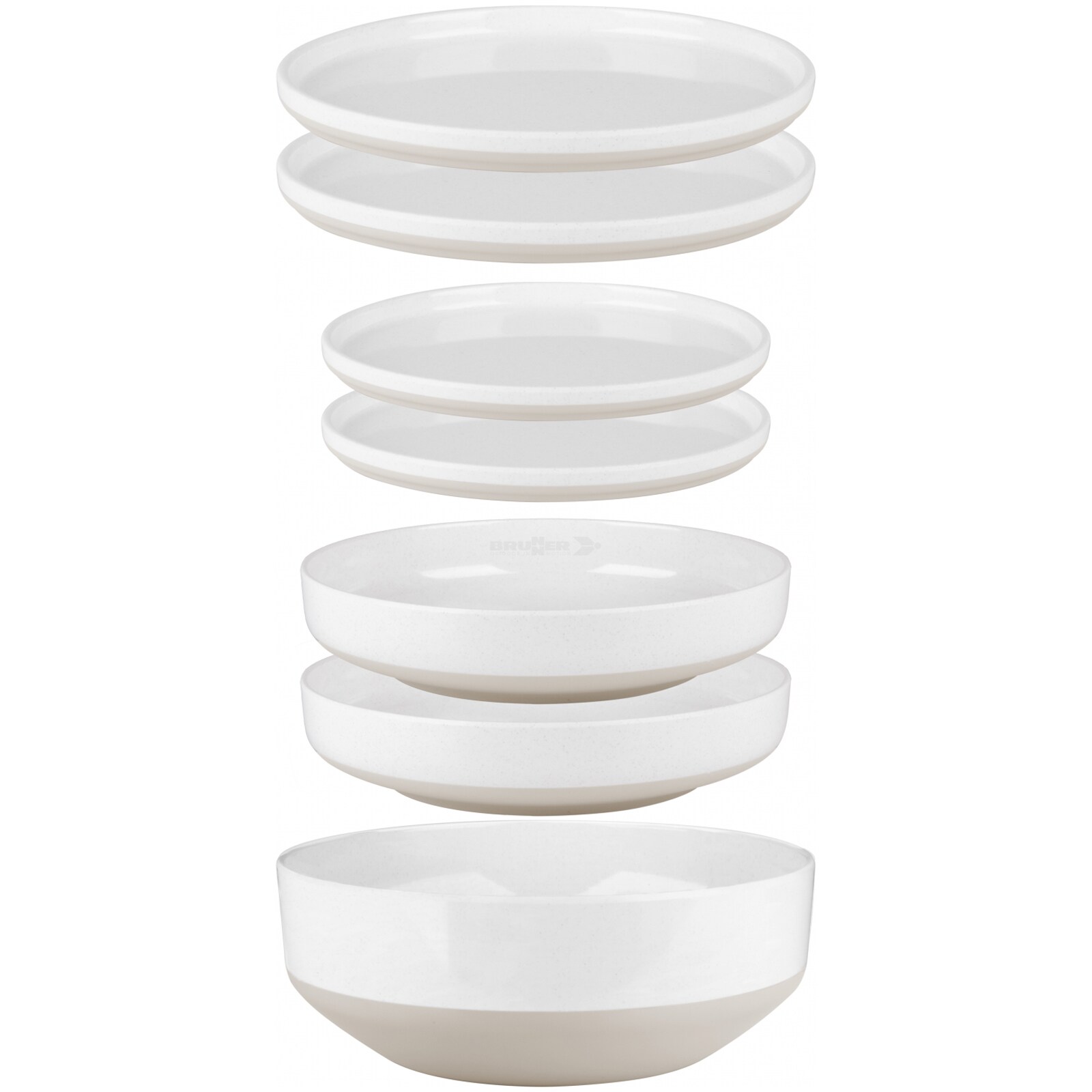 BRUNNER Geschirr Set Odette Camping Essgeschirr Reise Picknick Teller Melamin 