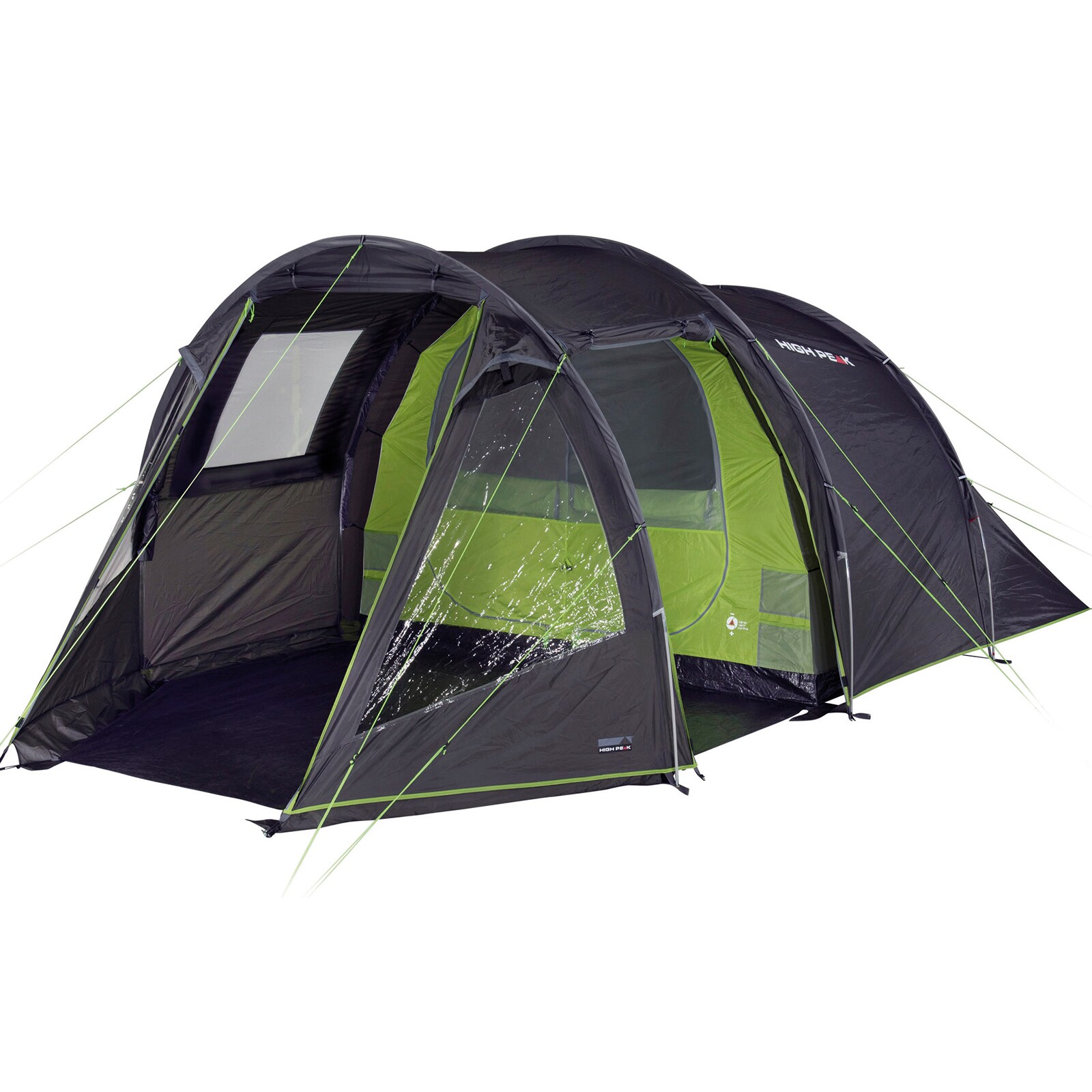 HIGH PEAK Tunnelzelt Paxos 4 Personen Camping Gruppen Zelt Familienzelt Vorraum 