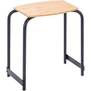 PICKNICO Campinghocker Retro Picknick Sitz Hocker Alu Bambus Holz Leicht 0,9 kg 