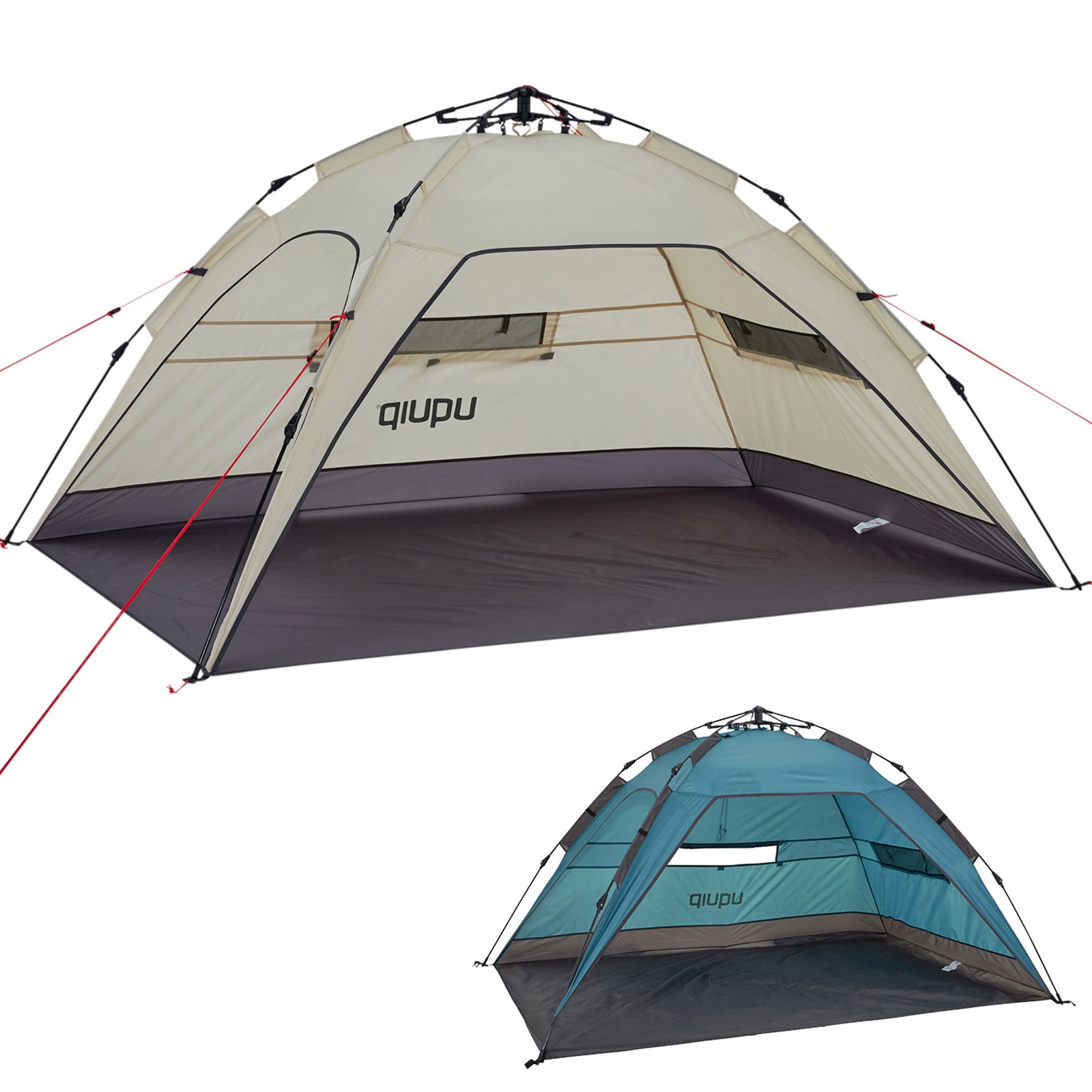 UQUIP Automatik Strandmuschel Buzzy Strandzelt Reise XL Wind Sonnen Schutz UV50+ Farbe: sand 