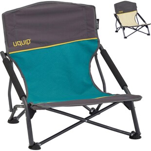 UQUIP Strandstuhl Sandy Campingstuhl Faltstuhl Klappstuhl Faltbar Niedrig 120 kg Farbe: Blue/grey 