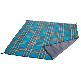 Uquip Camping Decke Scotty 2 Personen Park Picknick Decke Strand Matte Groß Farbe: Petrol/grey, Größe: M 