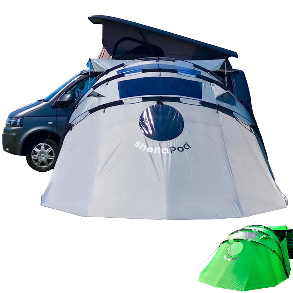 SHELTAPOD Bus Vorzelt Heckzelt Buszelt Camping Bus Zelt SUV VW Van Freistehend Farbe: Green 