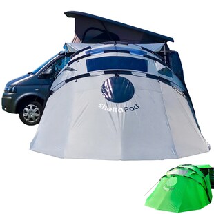 SHELTAPOD Bus Vorzelt Heckzelt Buszelt Camping Bus Zelt SUV VW Van Freistehend Farbe: Green 