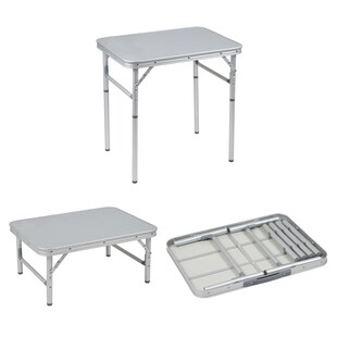 BO-CAMP Alu Mini Campingtisch Premium - Klapptisch Koffertisch Falttisch 2 Höhen 