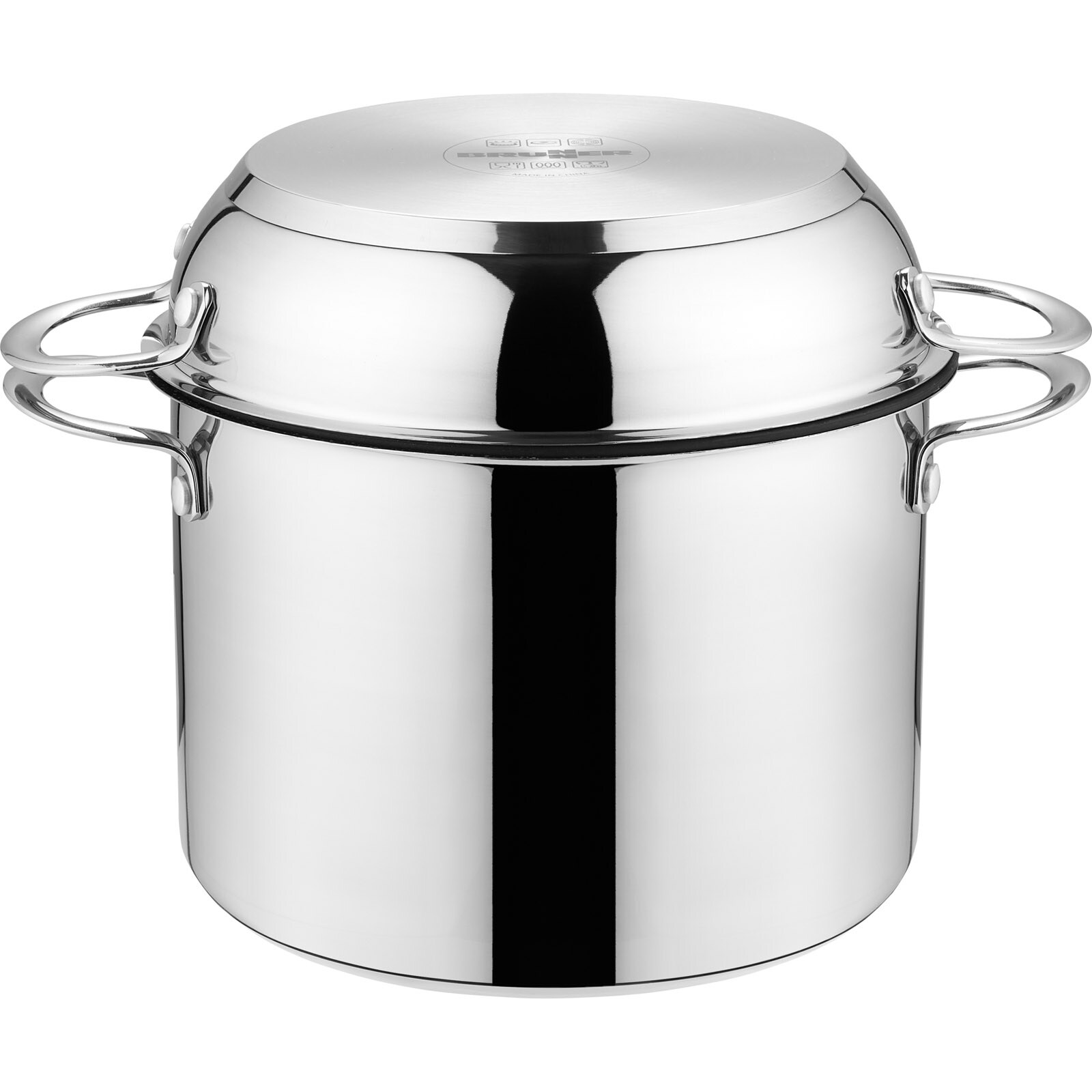 BRUNNER Camping Koch Geschirr Set Academy Vacuum 5+1 22 cm Outdoor Topf Pfanne 