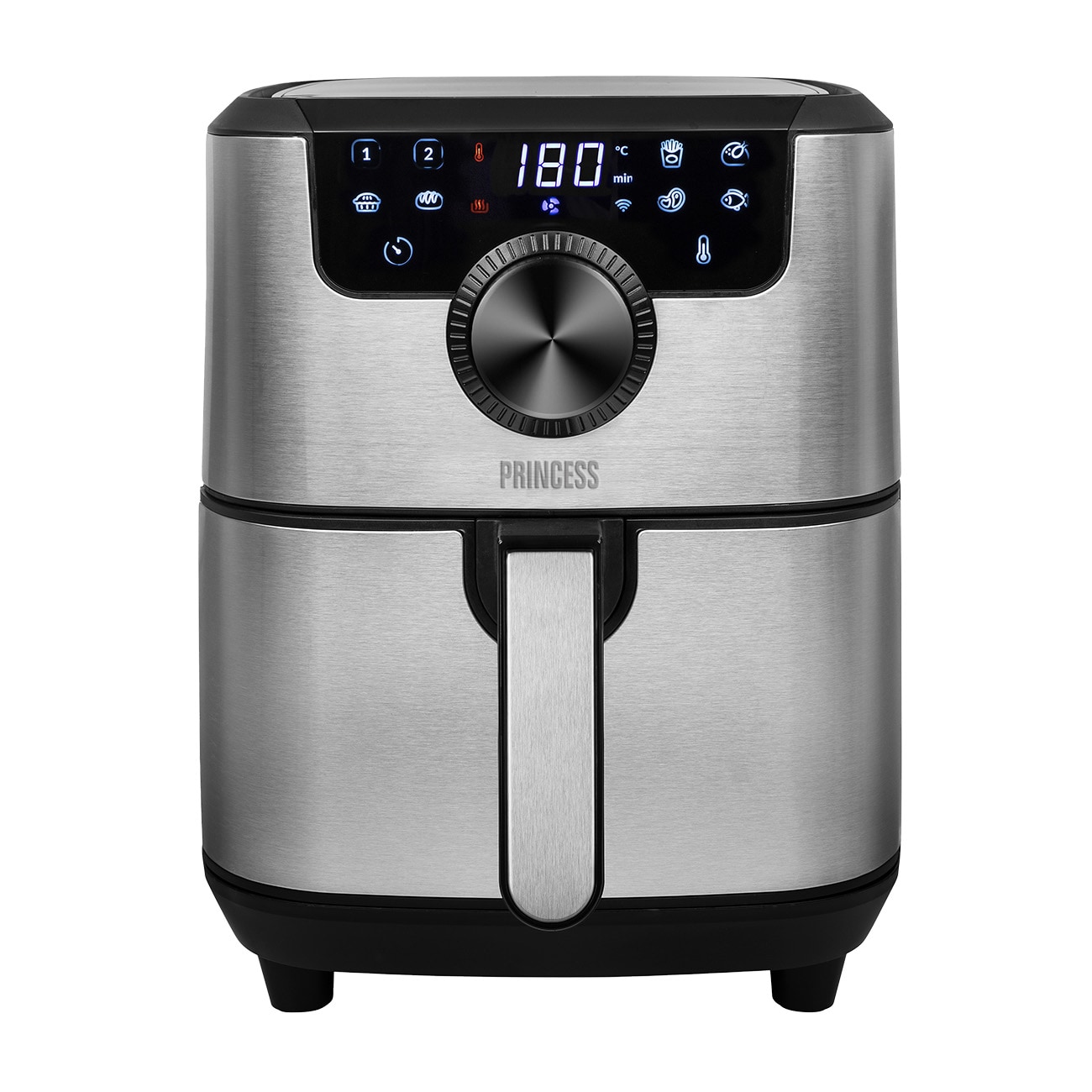 Princess Smart Hei&szlig;luftfritteuse mit 4,5 Liter 182037 silber Hei&szlig;luftfritteuse 