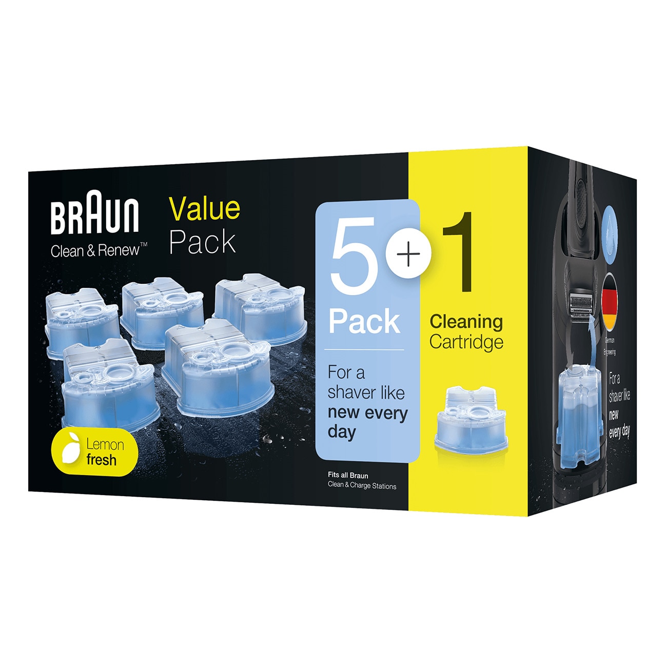 Braun CCR Reinigungskartuschen (5+1 Stk.) blau Rasierer Zubeh&ouml;r 