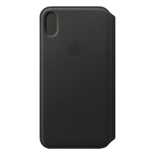 Apple Leder Folio Case für iPhone XS Max MRX22ZM/A schwarz Handyhülle 