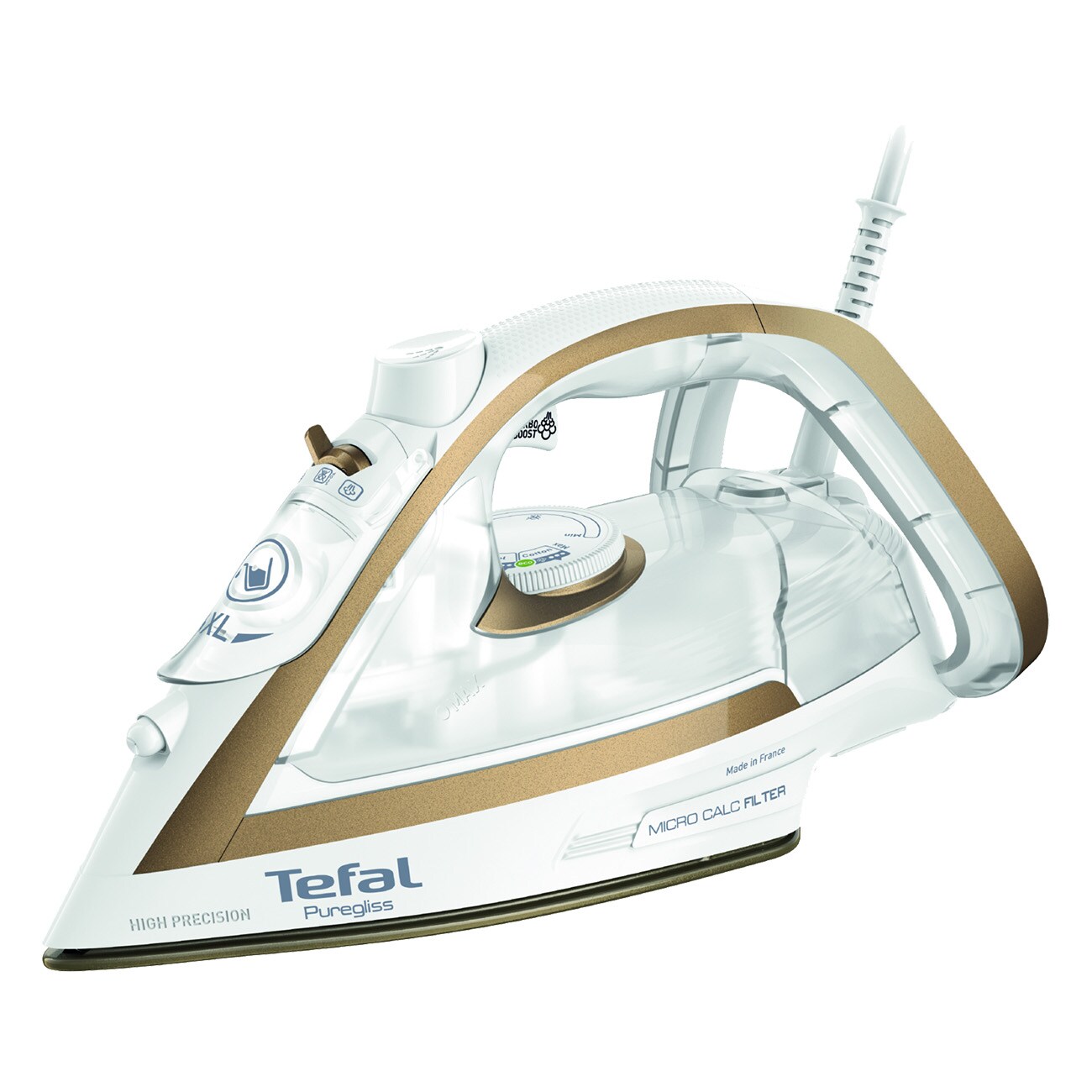 Tefal FV8042 Puregliss wei&szlig; Dampfb&uuml;geleisen 