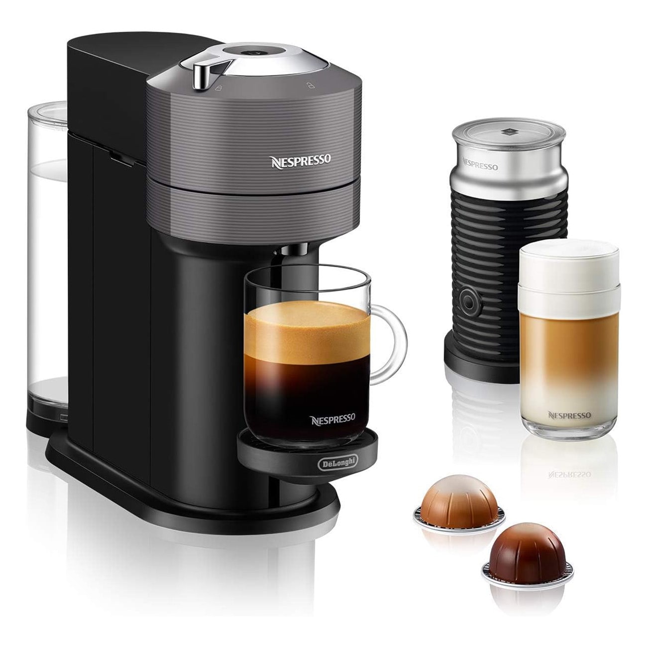 Delonghi ENV 120.GYAE Nespresso Vertuo Next + Aeroccino 3 schwarz Kapselmaschine 