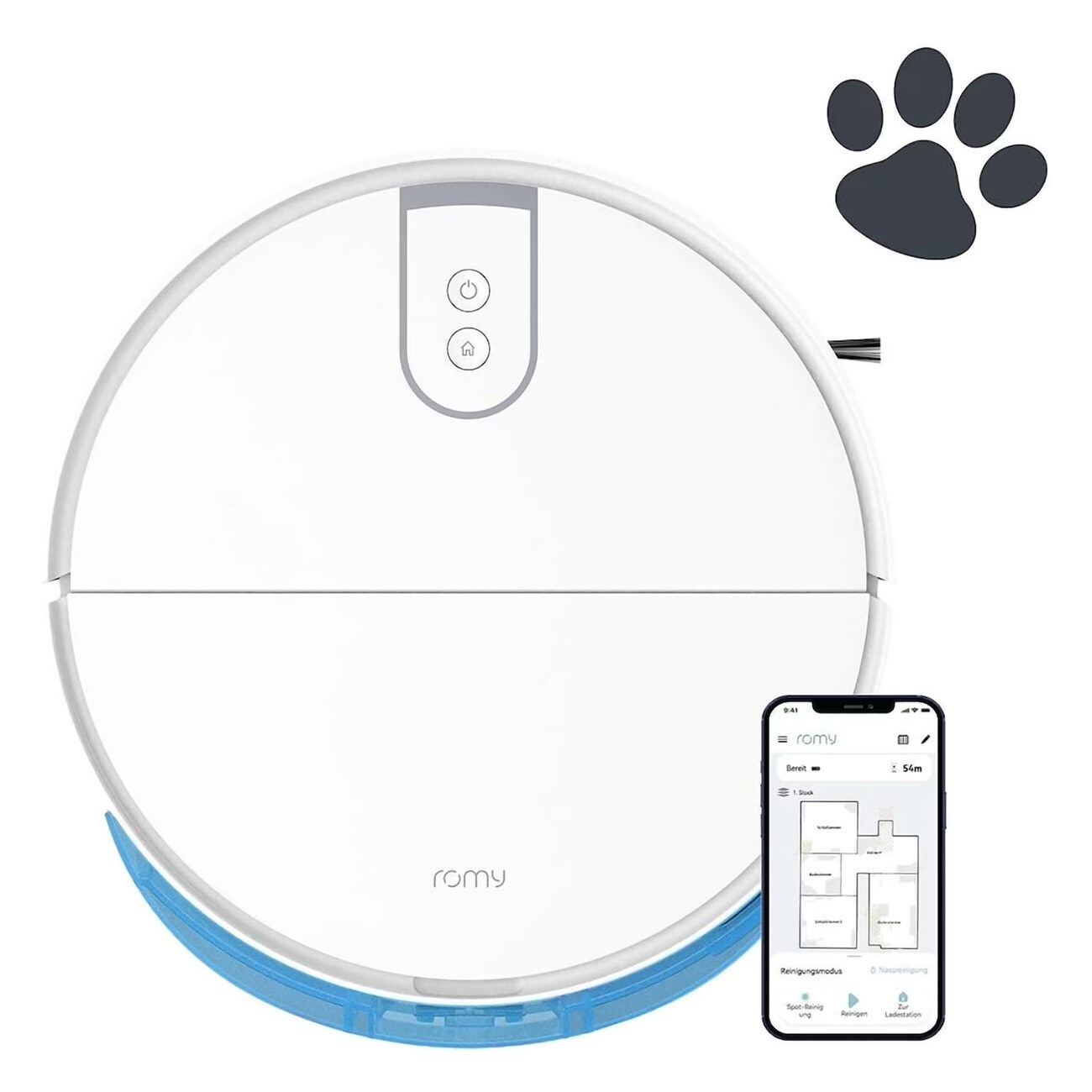 ROMY L6 Animal wei&szlig; Wischroboter 