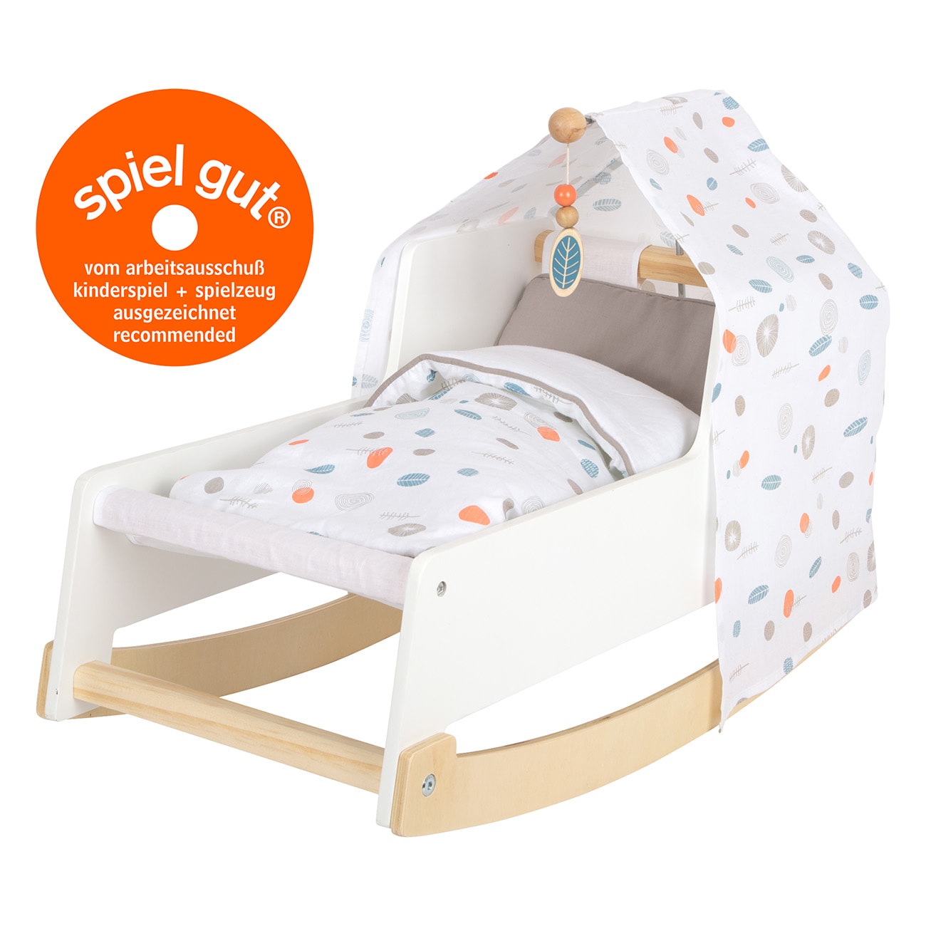 Smallfoot Puppenwiege Little Button 11813 Mehrfarbig Puppenbett 