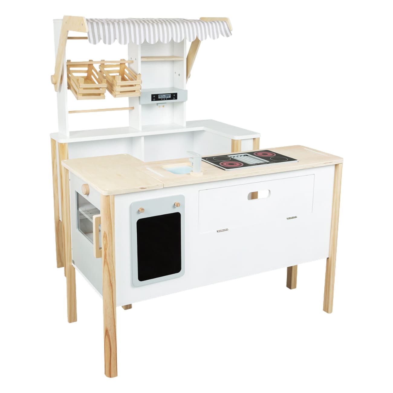 Small Foot KAUFLADEN UND KINDERK&Uuml;CHE FRESH 11436 wei&szlig; Kinder-K&uuml;chenset 