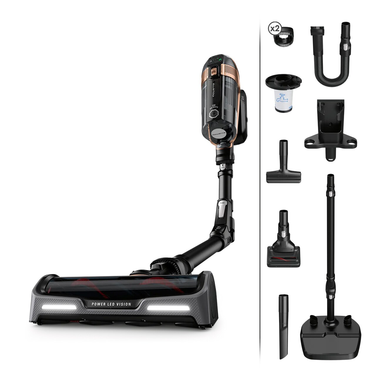 Rowenta RH 9639 X-Force 8.60 Allergy+ grau Akku Staubsauger 