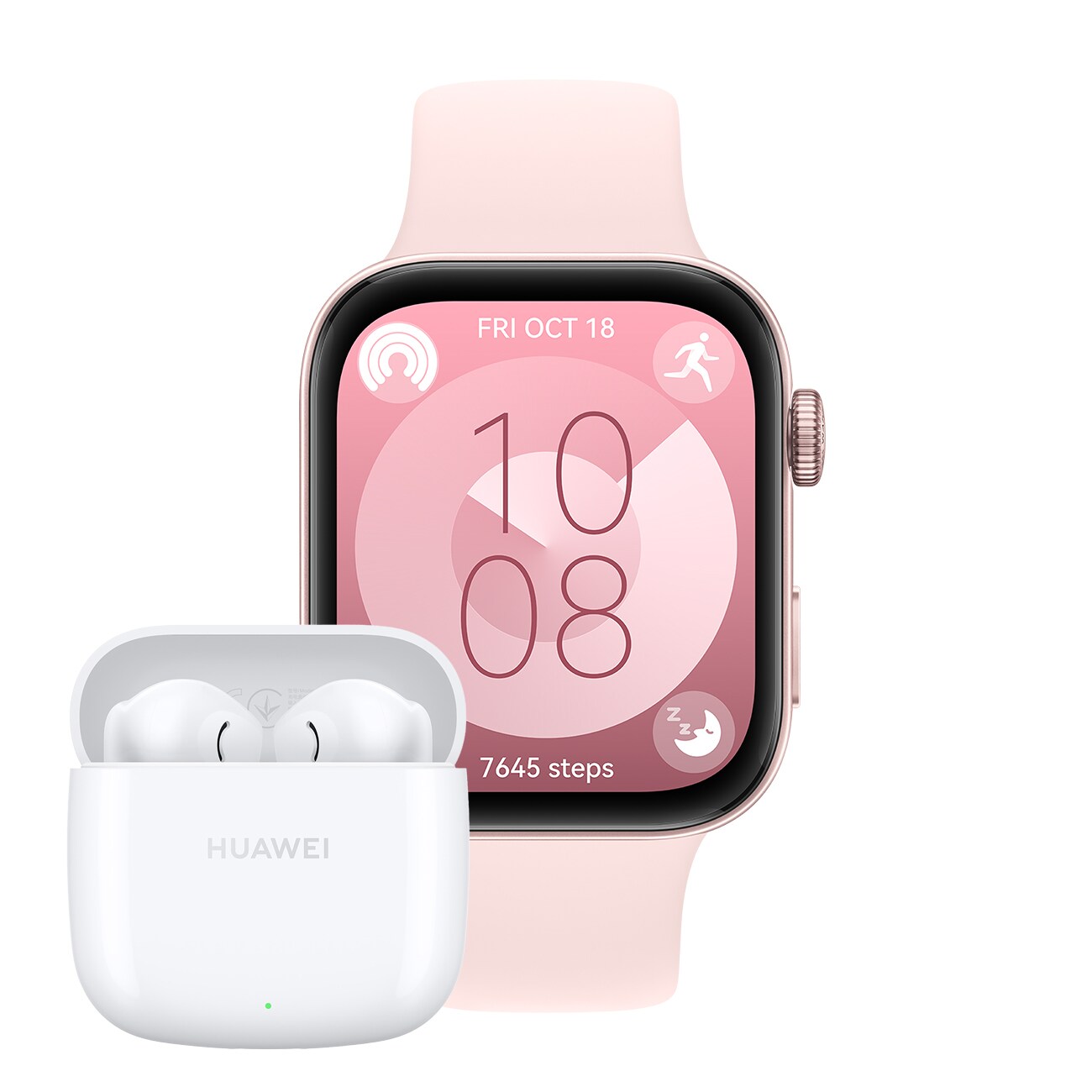 Huawei Watch Fit 3 Sportband Solo-B09S + Freebuds SE 2 white pink Smartwatch 