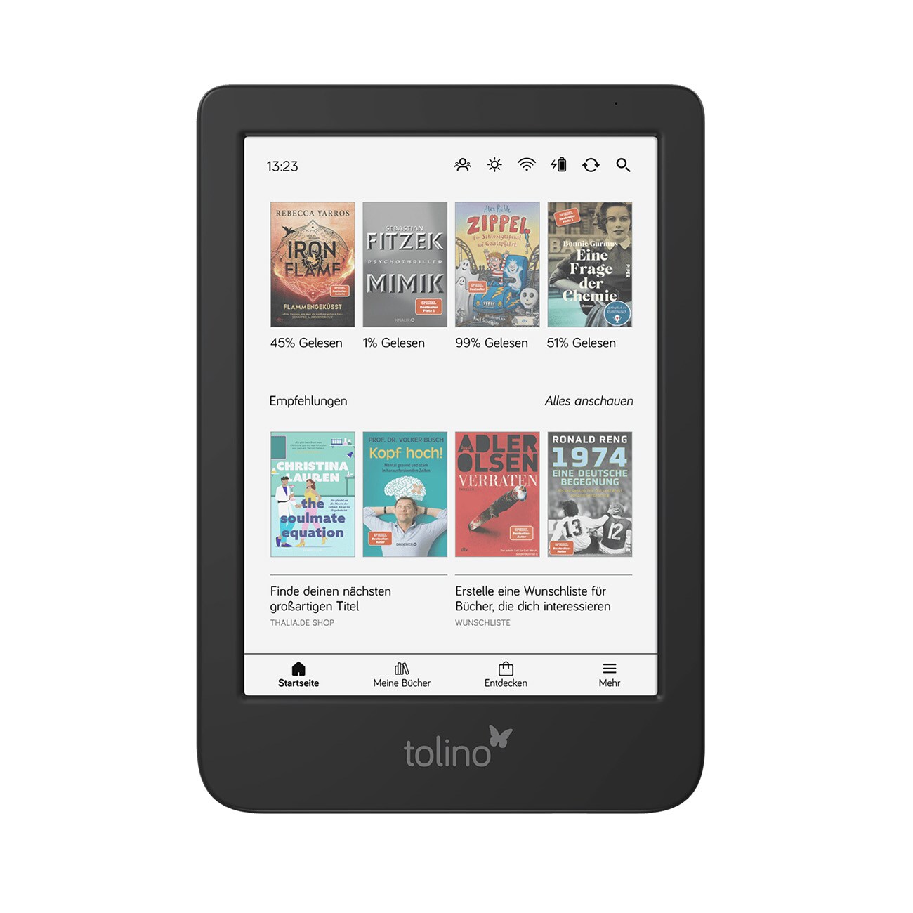 tolino shine color schwarz eBook-Reader 