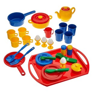 Dantoy A/S Geschirrset 57tlg. Mehrfarbig Kinder-Küchenset 