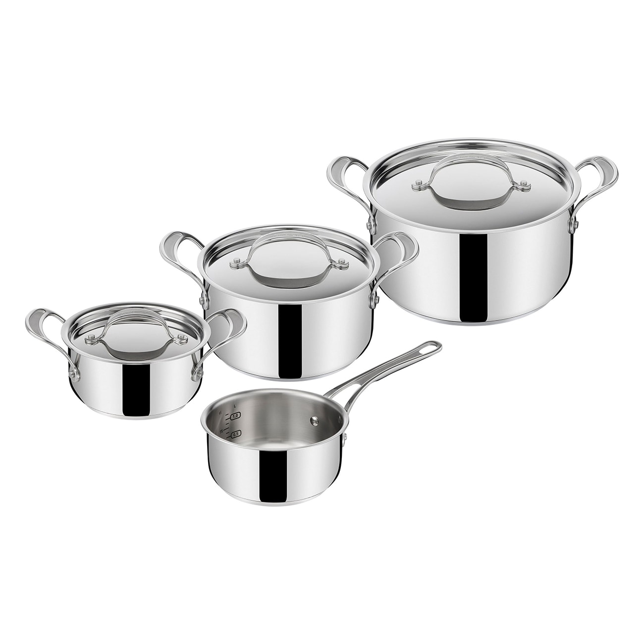 Tefal Jamie Oliver Cooks Classic E307S734 silber Topf-Set 