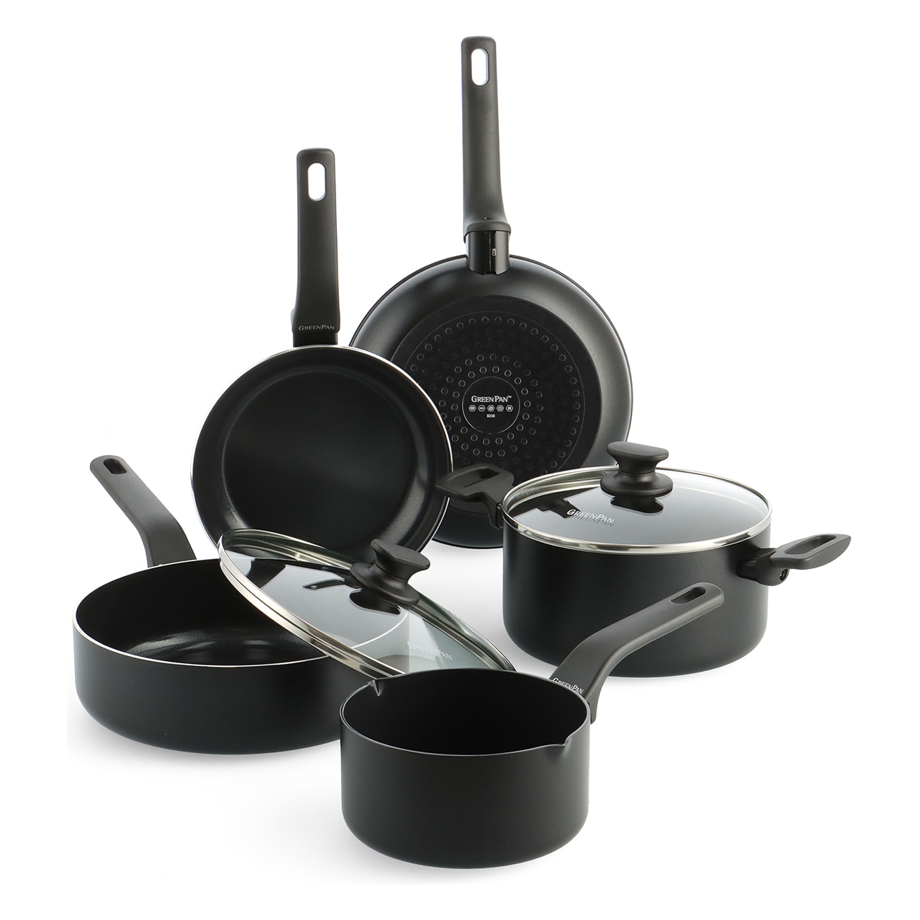 GreenPan Essence (CC009051-001) 5-tlg-Set schwarz Pfannen-Set 