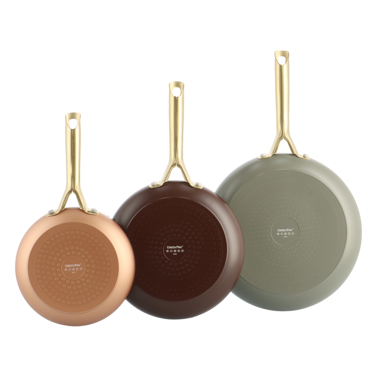 GreenPan Shades (CC009020-001) 20+24+28cm Set braun Pfannen-Set 