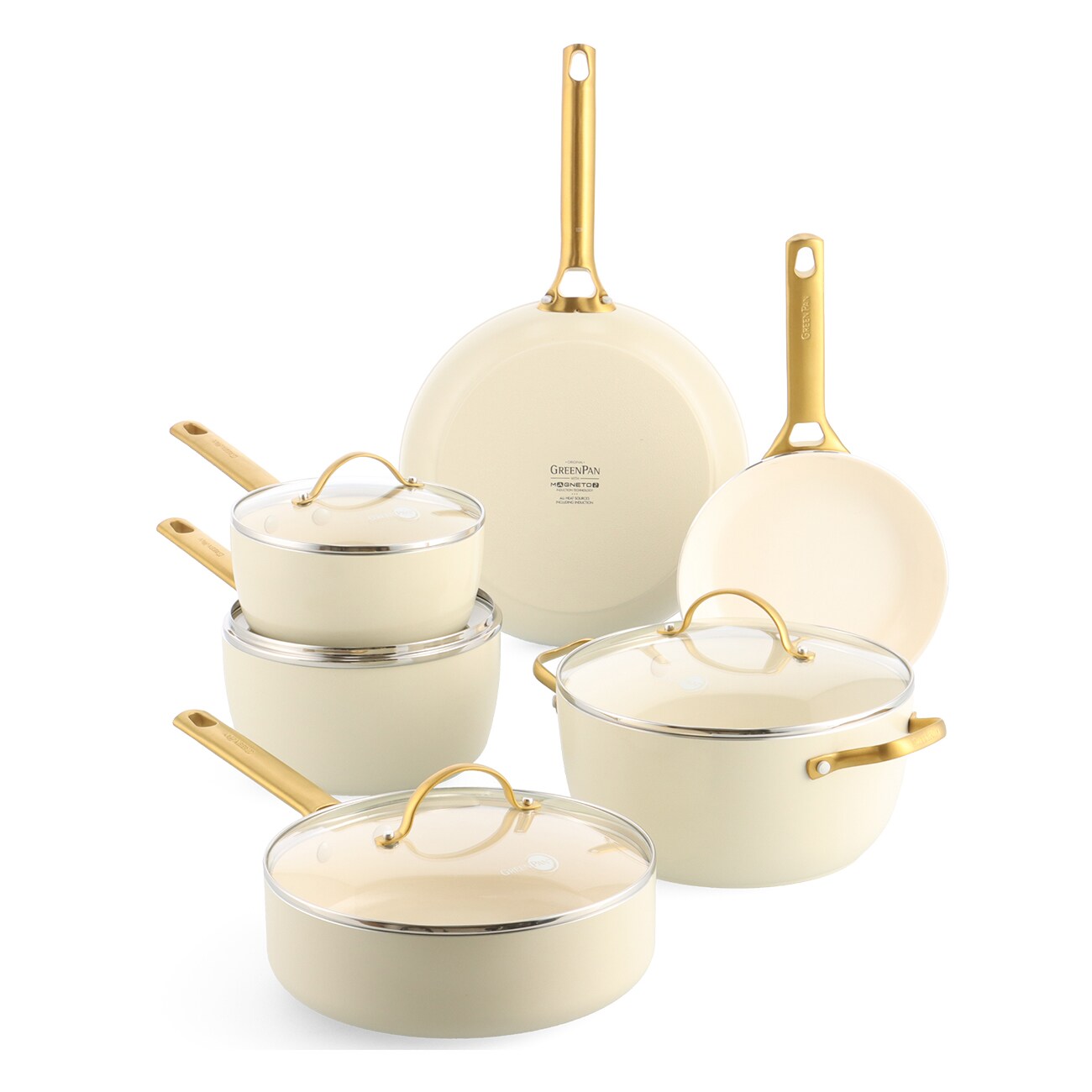 GreenPan Padova Reserve (CC008495-001) 6-tlg. Set Creme Pfannen-Set 