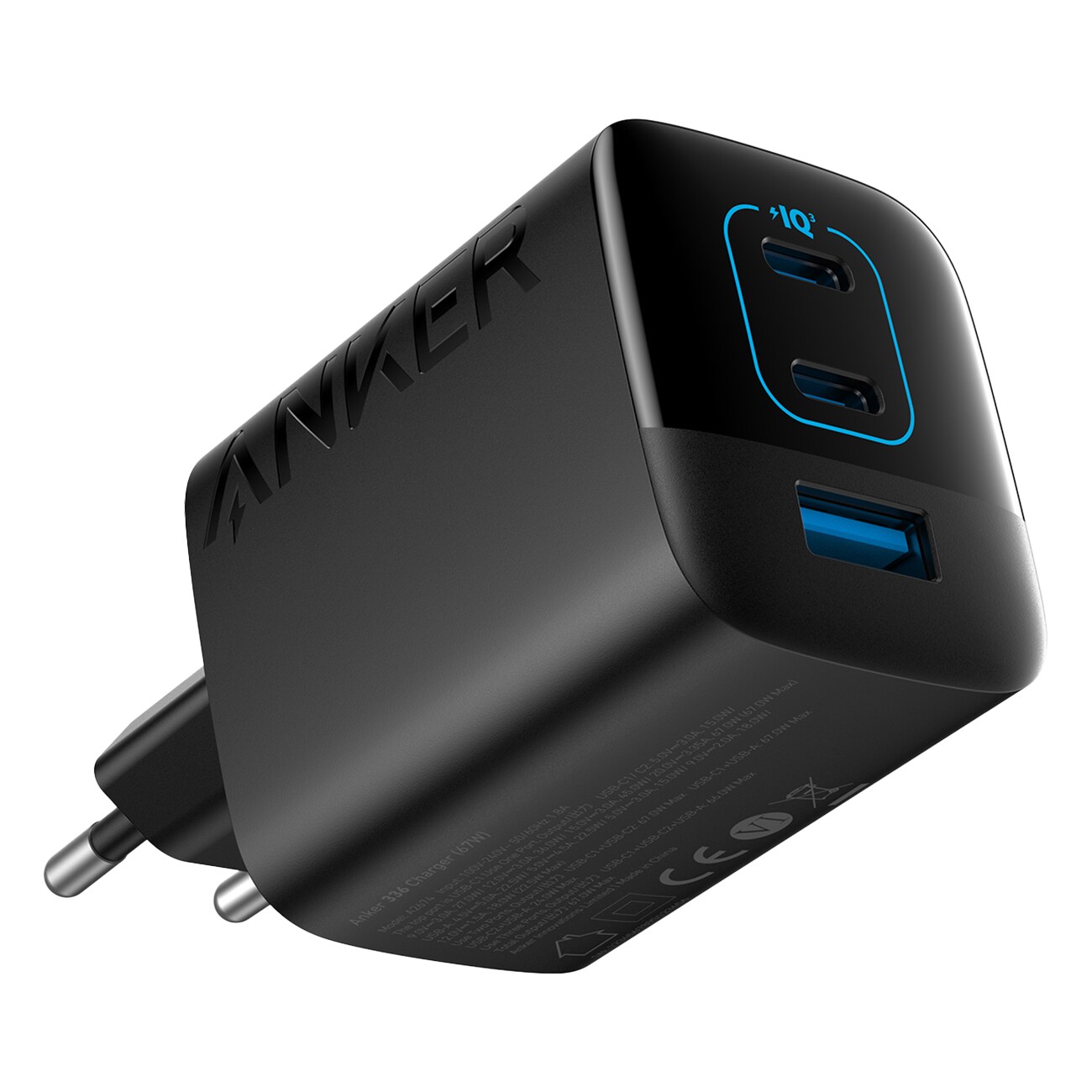 Anker Schnellladeger&auml;t, 67W, USB-C, USB-A schwarz Smartphone-Ladeger&auml;t 
