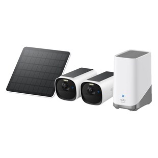 Eufy E40 Starter-Set 2+1 Kamera mit Homebase und Solarpanel weiß Überwachungskamera 