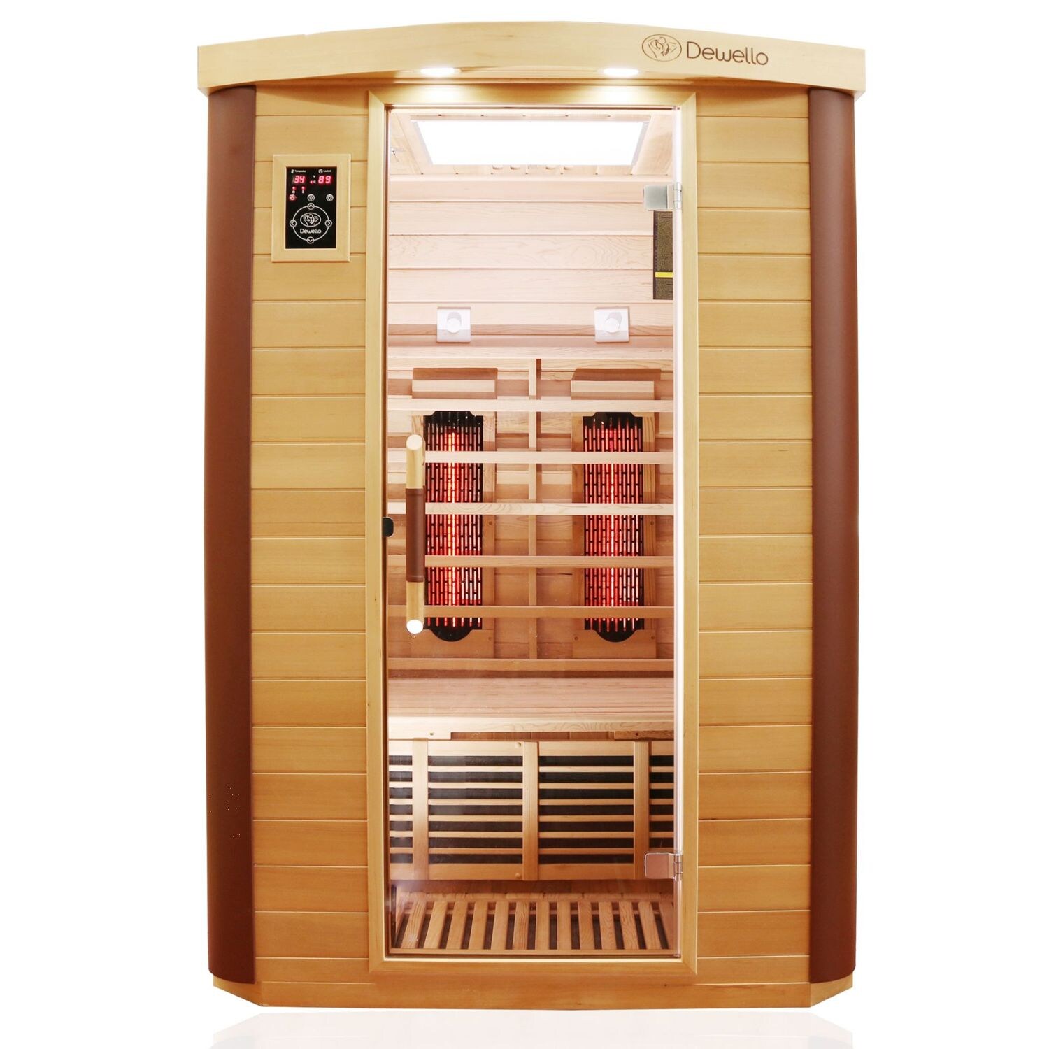 ® Infrarotkabine Infrarotsauna TORONTO 127cm x 106cm inkl. 4 Vollspektrumstrahler, 4 Karbonstrahler, 4 Personen